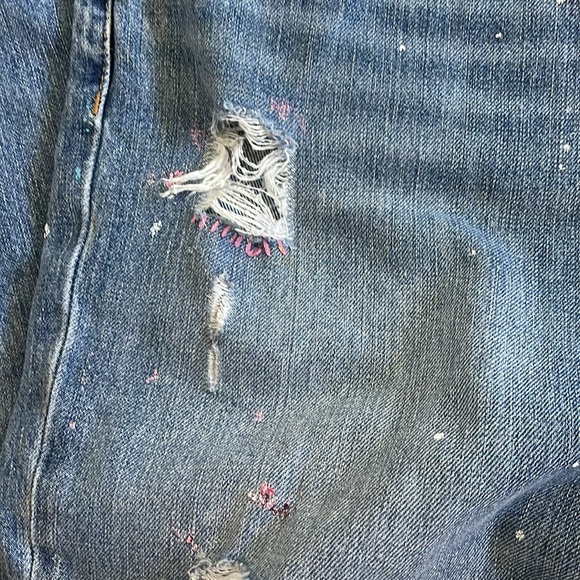 Unique Polo Ralph Lauren distressed , stitched and paint splatter jeans. Size 31 - Picture 10 of 13